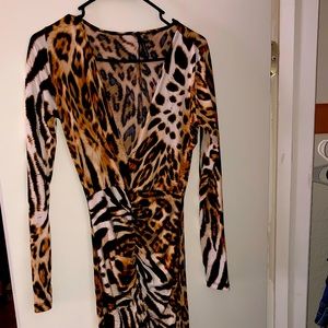 Long sleeve long fitted dress